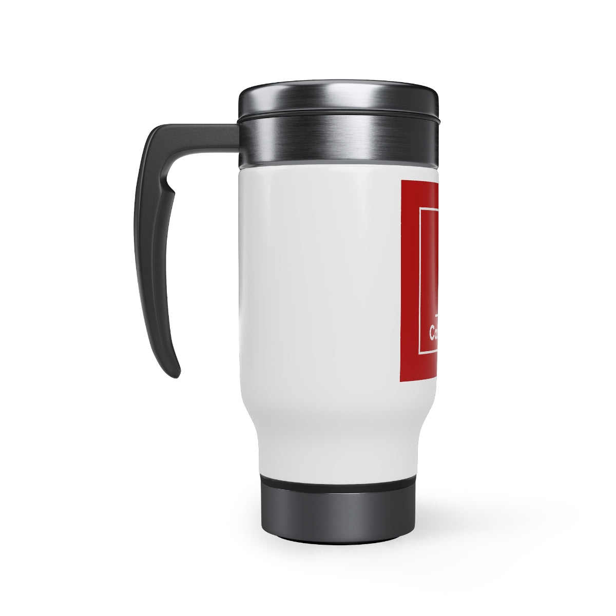 Stainless Steel Travel Mug with Handle, 14oz - Coffee 405